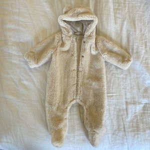 NEW Zara Baby Fuzzy One Piece Coat / Snowsuit